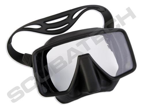 Scubatech Mask Frameless Classic, black silicon matt - Articdiving